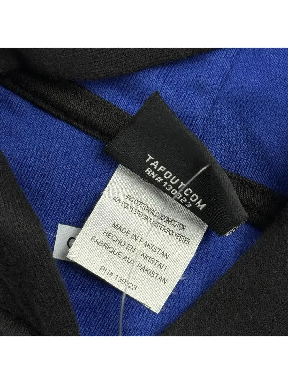 Y2K 2010 Tapout Full Zip Hoodie Black Blue Graphic MMA Y2K Sz M Metal Skate NWT - Picture 7 of 7
